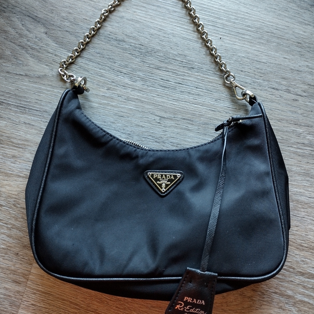 Prada Mini Black Nylon Shoulder Bag - Picture 9 of 13